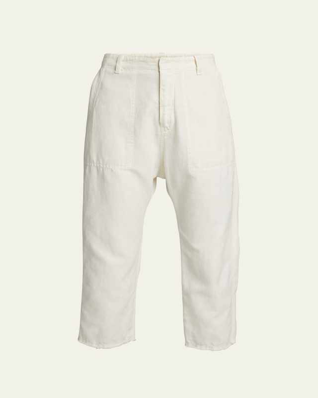 Luna Cotton-Linen Cropped Pants